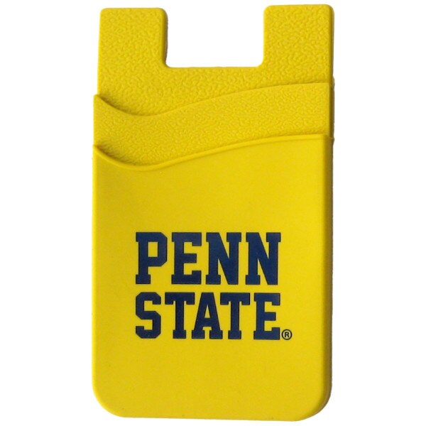 yellow phone wallet dual pocket with printed Penn State